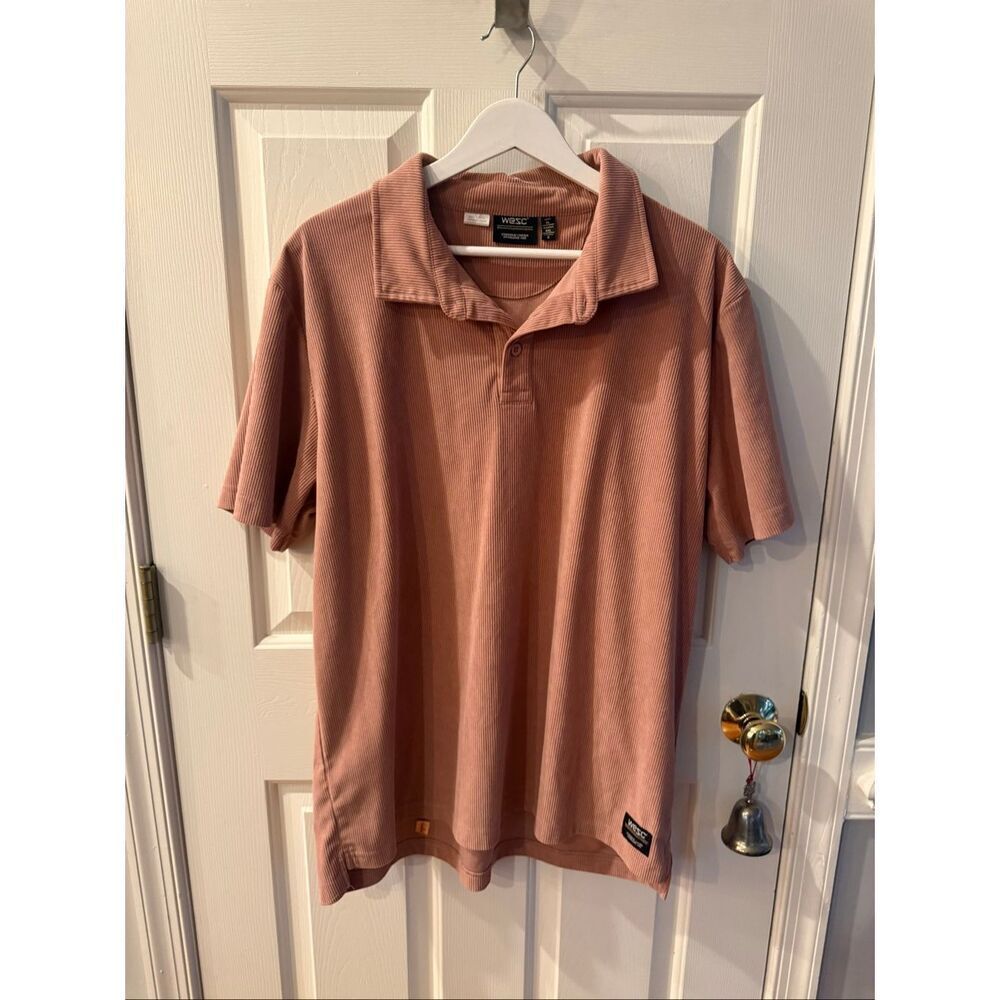 WESC Mauve Ribbed Heavy Weight Polo Shirt sz XL Men XXL Women NWOT Unisex